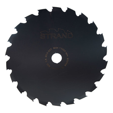 Strand Röjsågsklinga, Ø 200mm / Ø 20mm , 22 t. Strand Röjsågsklinga, Ø 200mm / Ø 20mm , 22 t.